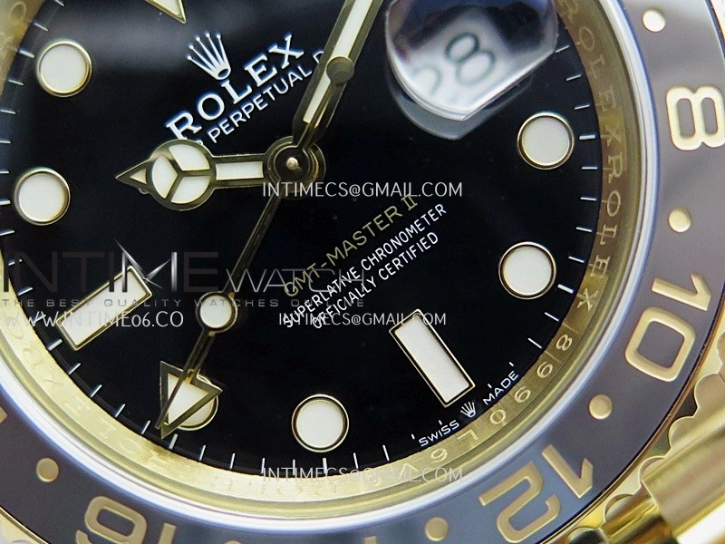 GMT-Master II 126718 GRNR ARF 1:1 Best Edition Black Dial On YG Bracelet Super Clone DD3285 CHS