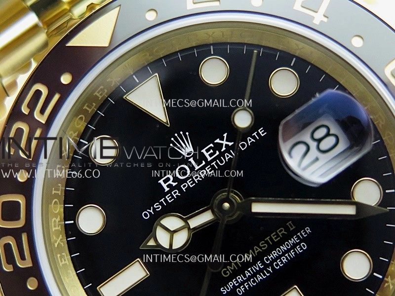 GMT-Master II 126718 GRNR ARF 1:1 Best Edition Black Dial On YG Bracelet Super Clone DD3285 CHS