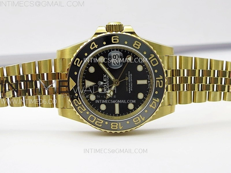GMT-Master II 126718 GRNR AR+F 1:1 Best Edition on Black Dial YG Bracelet Super Clone DD3285 CHS