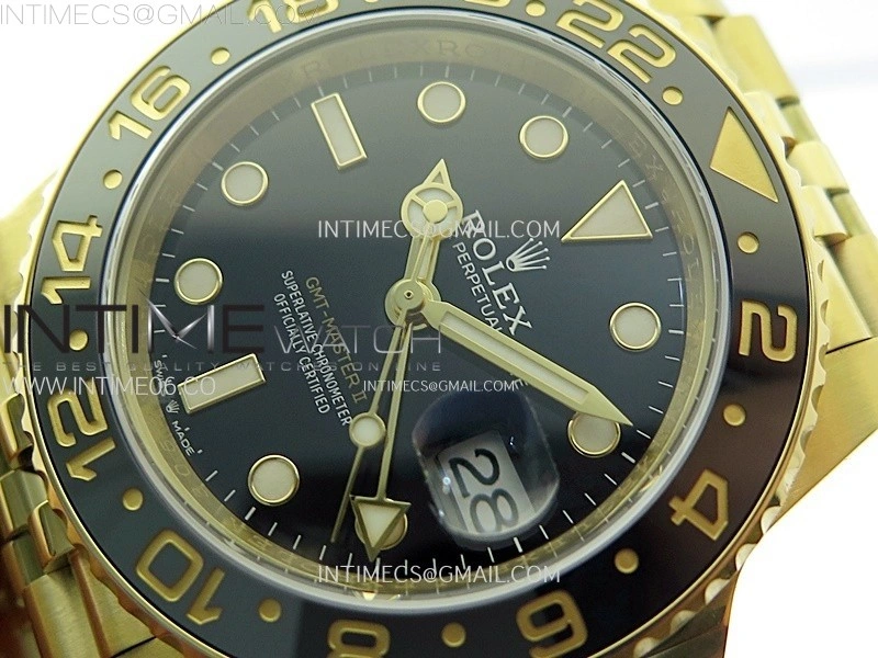 GMT-Master II 126718 GRNR AR+F 1:1 Best Edition on Black Dial YG Bracelet Super Clone DD3285 CHS