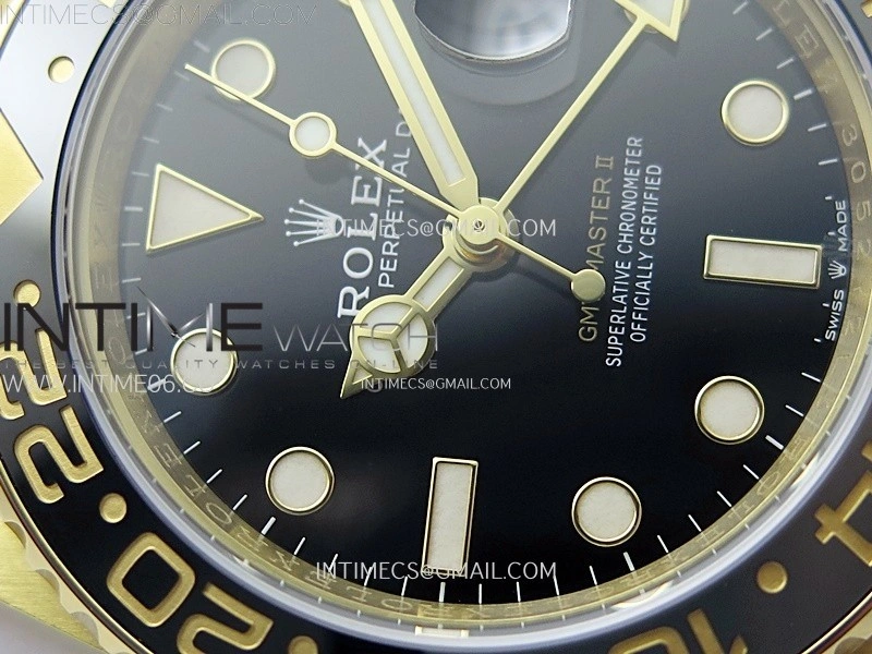 GMT-Master II 126718 GRNR AR+F 1:1 Best Edition on Black Dial YG Bracelet Super Clone DD3285 CHS