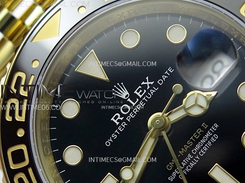 GMT-Master II 126718 GRNR AR+F 1:1 Best Edition on Black Dial YG Bracelet Super Clone DD3285 CHS