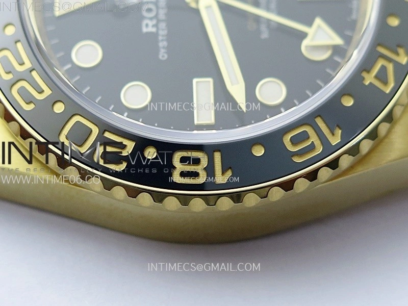 GMT-Master II 126718 GRNR AR+F 1:1 Best Edition on Black Dial YG Bracelet Super Clone DD3285 CHS