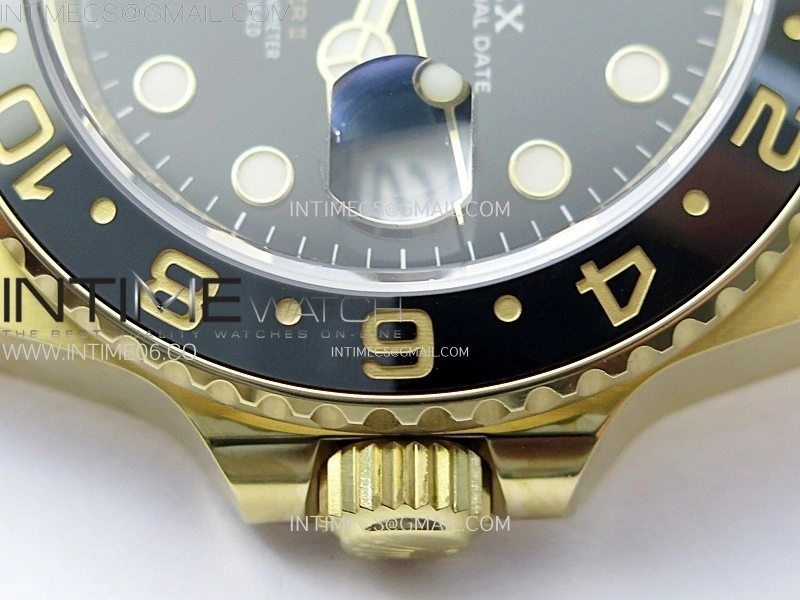 GMT-Master II 126718 GRNR AR+F 1:1 Best Edition on Black Dial YG Bracelet Super Clone DD3285 CHS