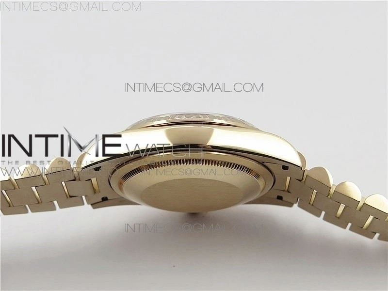 Day-Date 36 128239 RG BP Best Edition Pink Gold Sticks Markers Dial on RG President Bracelet