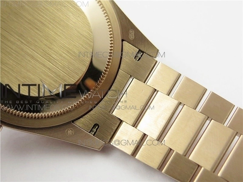Day-Date 36 128239 RG BP Best Edition Pink Gold Sticks Markers Dial on RG President Bracelet