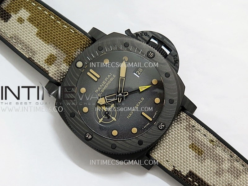 PAM1513 Submersible 44mm VSF 1:1 Best Edition Gray Ombre Dial on Camouflage Strap P900