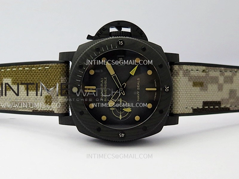PAM1513 Submersible 44mm VSF 1:1 Best Edition Gray Ombre Dial on Camouflage Strap P900
