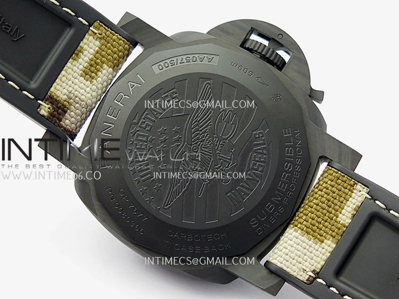 PAM1513 Submersible 44mm VSF 1:1 Best Edition Gray Ombre Dial on Camouflage Strap P900