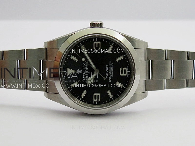 Explorer I 214270 39mm 904L SS VF 1:1 Best Edition Black Dial On SS Bracelet Super Clone 3132