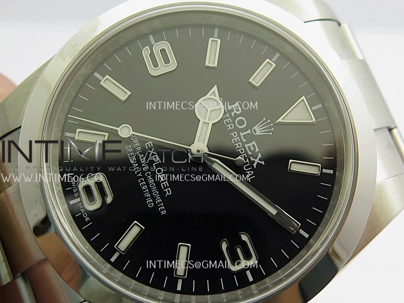 Explorer I 214270 39mm 904L SS VF 1:1 Best Edition Black Dial On SS Bracelet Super Clone 3132
