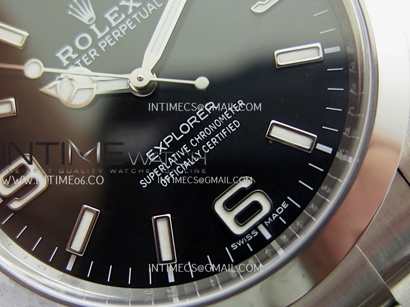 Explorer I 214270 39mm 904L SS VF 1:1 Best Edition Black Dial On SS Bracelet Super Clone 3132