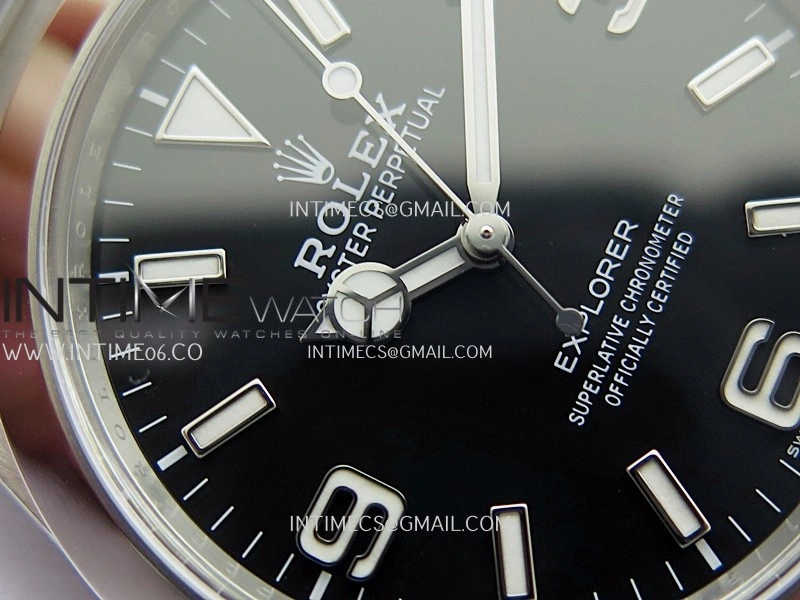 Explorer I 214270 39mm 904L SS VF 1:1 Best Edition Black Dial On SS Bracelet Super Clone 3132