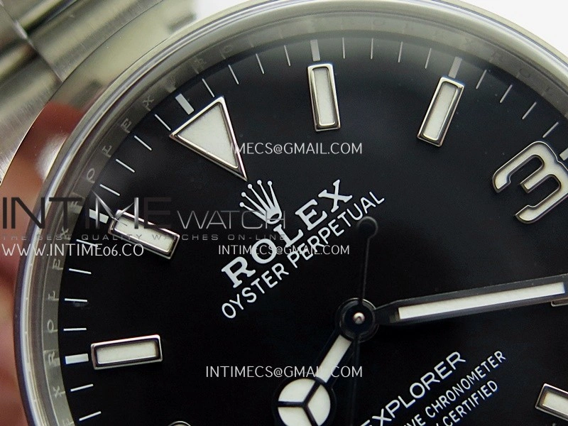 Explorer I 214270 39mm 904L SS VF 1:1 Best Edition Black Dial On SS Bracelet Super Clone 3132