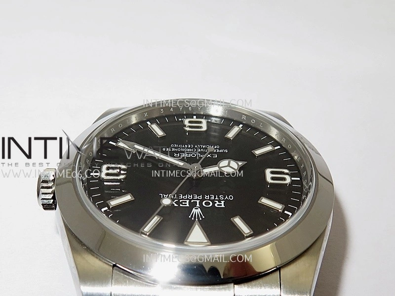 Explorer I 214270 39mm 904L SS VF 1:1 Best Edition Black Dial On SS Bracelet Super Clone 3132