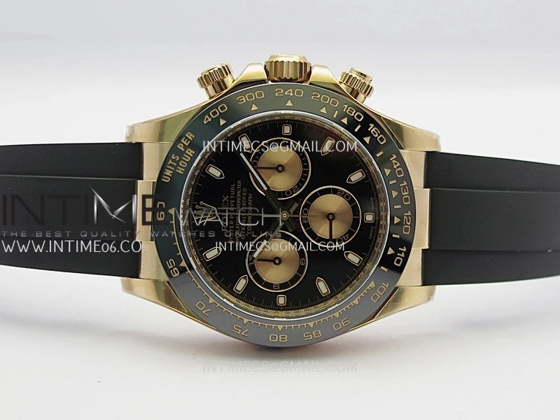 Daytona 116515 904L RG VF 1:1 Best Edition Black Dial Stick Marker On Oysterflex Strap DD4130