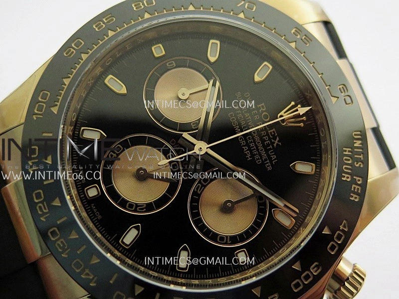 Daytona 116515 904L RG VF 1:1 Best Edition Black Dial Stick Marker On Oysterflex Strap DD4130
