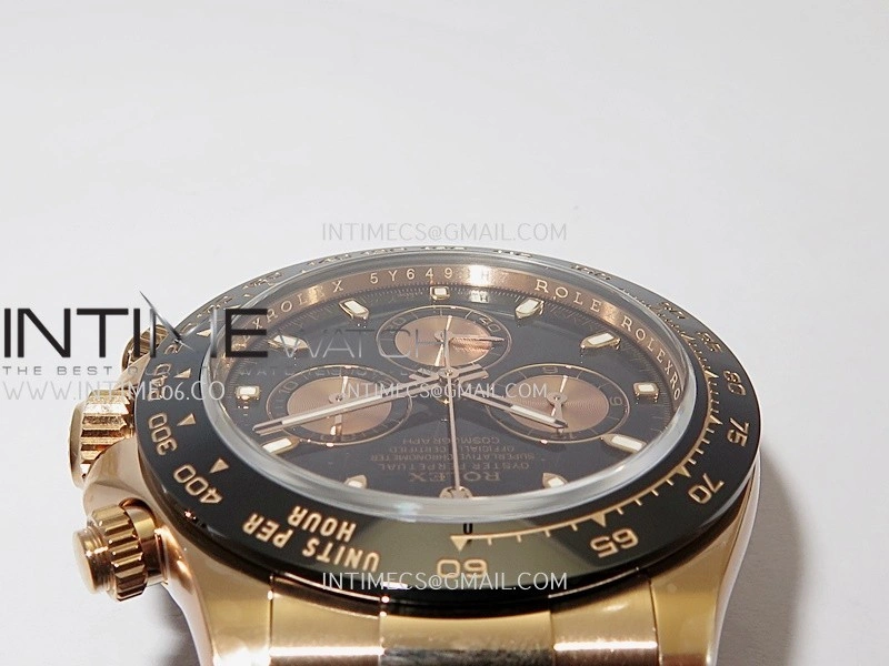 Daytona 116515 904L RG VF 1:1 Best Edition Black Dial Stick Marker On Oysterflex Strap DD4130
