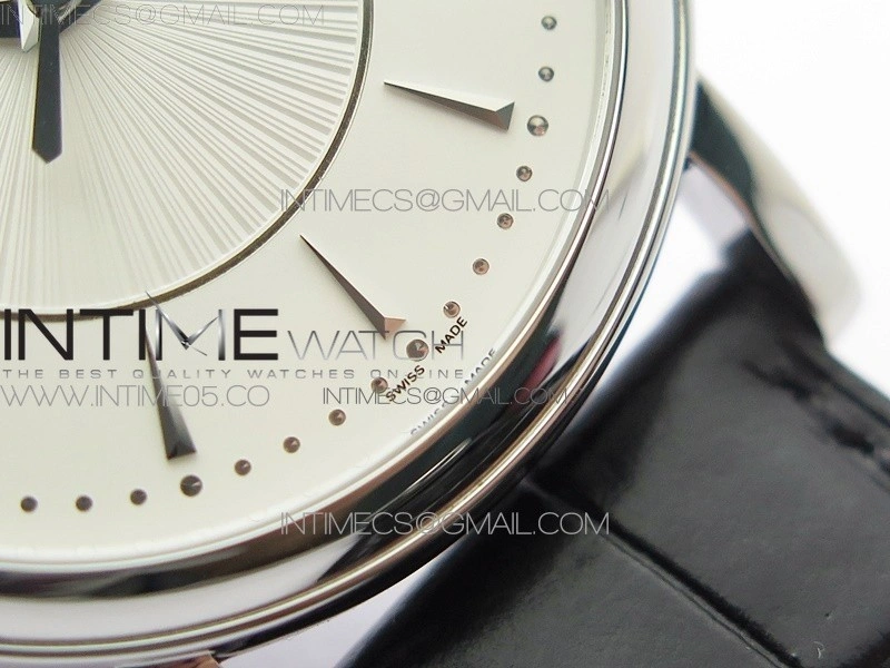 Calatrava 5153G-010 SS ZF 1:1 Best Edition White textured dial on Black Leather Strap A324CS