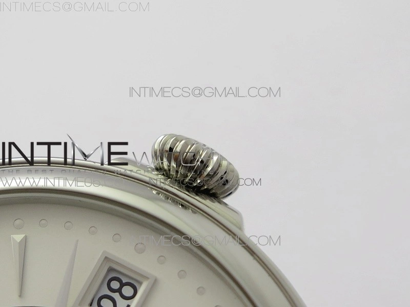 Calatrava 5153G-010 SS ZF 1:1 Best Edition White textured dial on Black Leather Strap A324CS