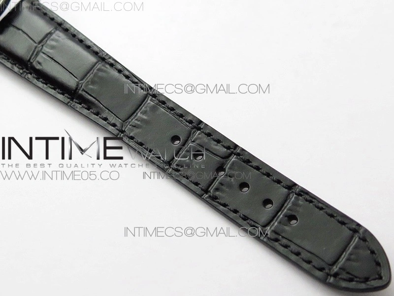 Calatrava 5153G-010 SS ZF 1:1 Best Edition White textured dial on Black Leather Strap A324CS