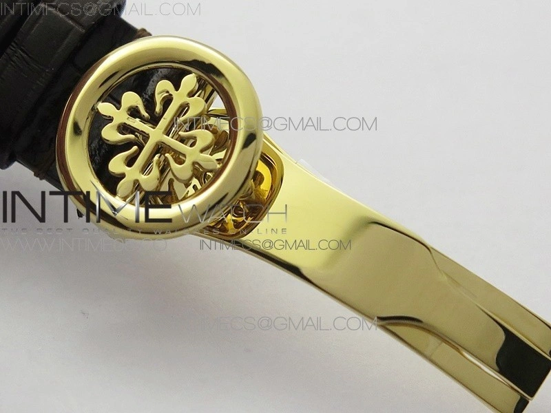Calatrava 5153G-010 YG ZF 1:1 Best Edition White textured dial on Brown Leather Strap A324CS