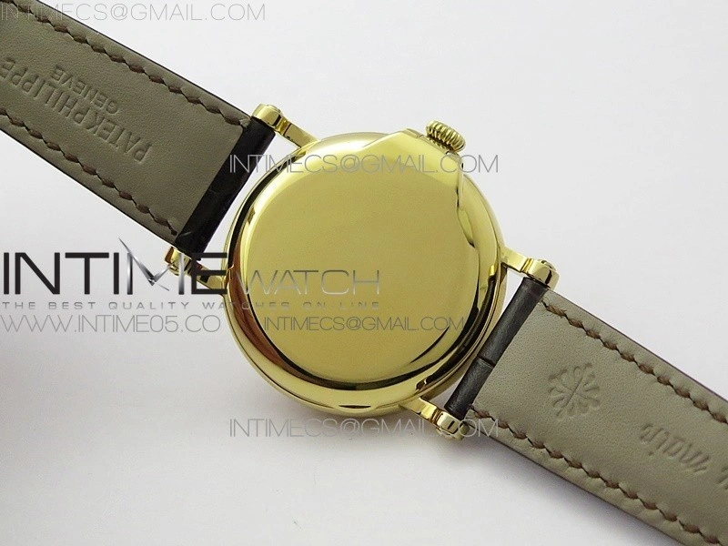 Calatrava 5153G-010 YG ZF 1:1 Best Edition White textured dial on Brown Leather Strap A324CS