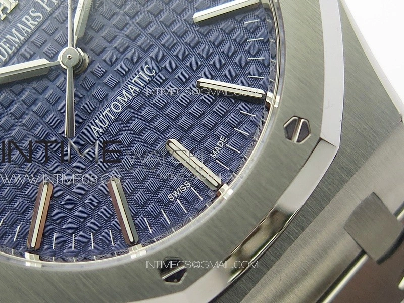 Royal Oak 41mm 15400 SS ZF 1:1 Best Edition Blue Textured Dial on SS Bracelet SA3120 Super Clone