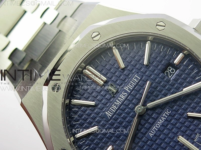 Royal Oak 41mm 15400 SS ZF 1:1 Best Edition Blue Textured Dial on SS Bracelet SA3120 Super Clone