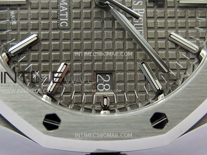 Royal Oak 37mm 15450 SS ZF 1:1 Best Edition Gray Textured Dial on SS Bracelet SA3120 Super Clone