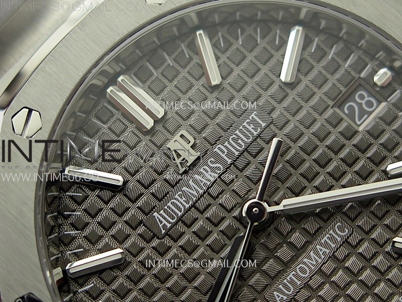 Royal Oak 37mm 15450 SS ZF 1:1 Best Edition Gray Textured Dial on SS Bracelet SA3120 Super Clone