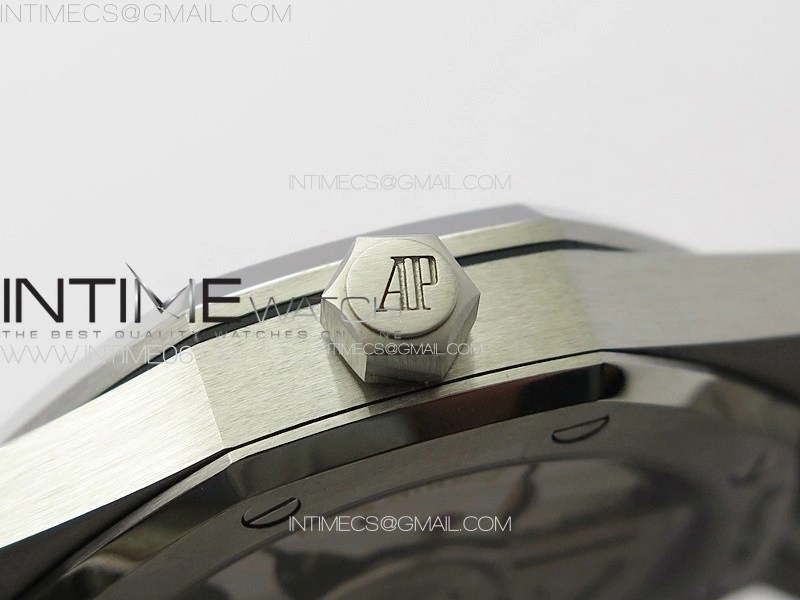 Royal Oak 41mm 15510 50th SS ZF 1:1 Best Edition Silver White Textured Dial on SS Bracelet A4302