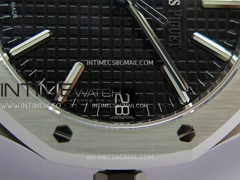 Royal Oak 41mm 15510 SS DDF 1:1 Best Edition Black Dial On Black Rubber Strap Super Clone DD4302