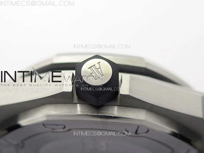 Royal Oak Offshore Diver 15703 APSF 1:1 Best Edition Black Dial on Black Rubber Strap A3120 Super Clone V3