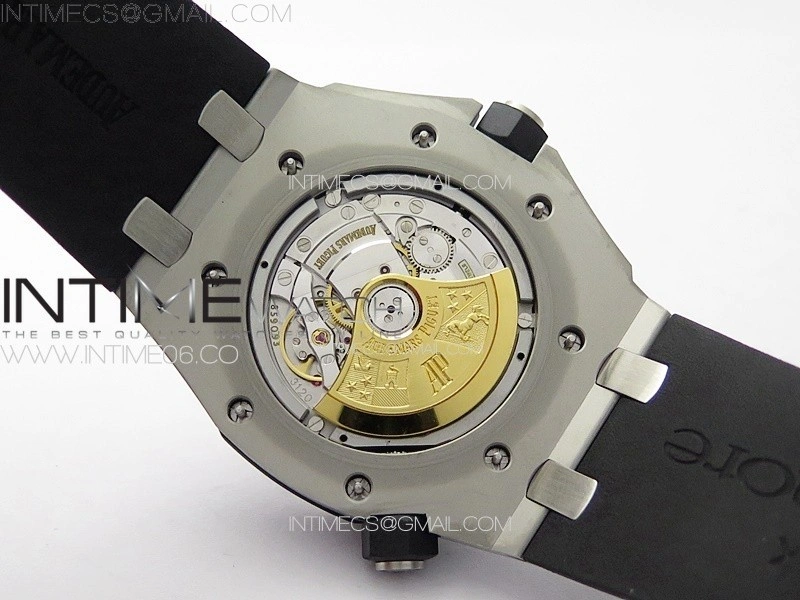 Royal Oak Offshore Diver 15703 APSF 1:1 Best Edition Black Dial on Black Rubber Strap A3120 Super Clone V3
