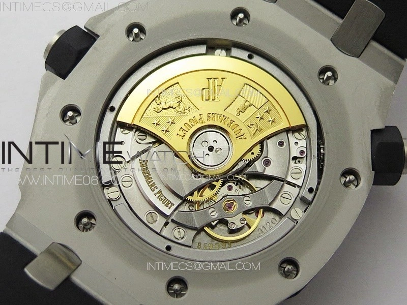 Royal Oak Offshore Diver 15703 APSF 1:1 Best Edition Black Dial on Black Rubber Strap A3120 Super Clone V3