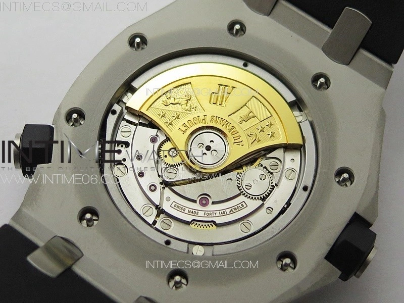 Royal Oak Offshore Diver 15703 APSF 1:1 Best Edition Black Dial on Black Rubber Strap A3120 Super Clone V3