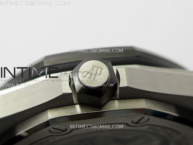 Royal Oak Offshore Diver 15720 Ceramic Bezel APSF 1:1 Best Edition Black Dial on Black Rubber Strap SA4308