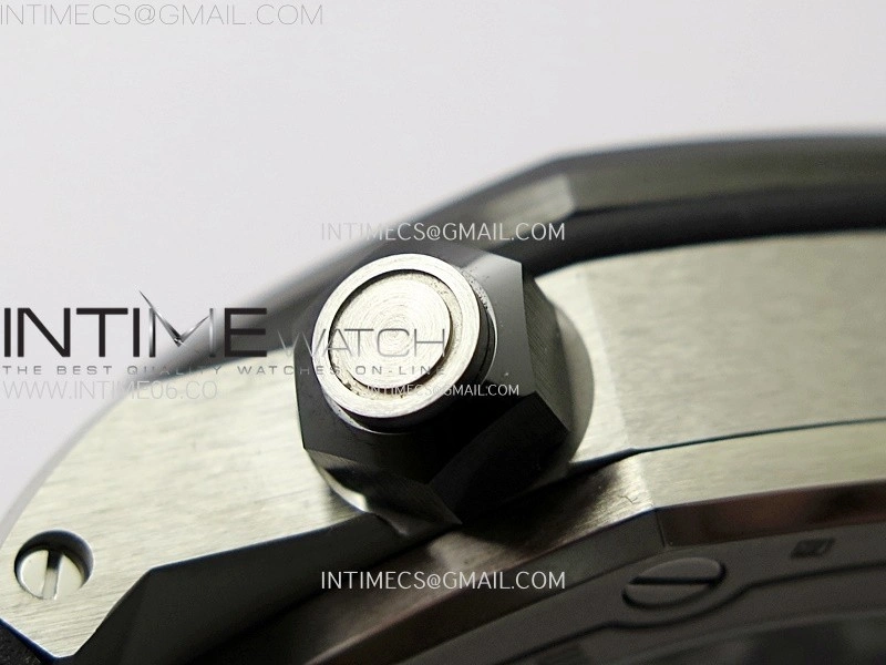 Royal Oak Offshore Diver 15720 Ceramic Bezel APSF 1:1 Best Edition Black Dial on Black Rubber Strap SA4308