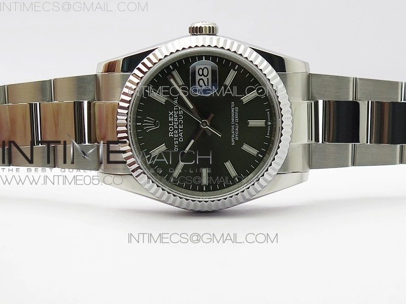 Datejust 36mm 116231 SS BP 1:1 Best Edition Green Dial Stick Markers On SS Oyster Bracelet A2824