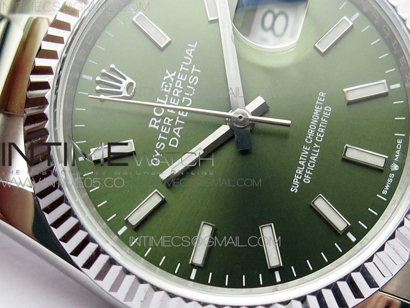 Datejust 36mm 116231 SS BP 1:1 Best Edition Green Dial Stick Markers On SS Oyster Bracelet A2824