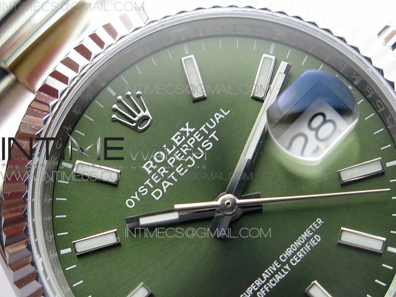 Datejust 36mm 116231 SS BP 1:1 Best Edition Green Dial Stick Markers On SS Oyster Bracelet A2824