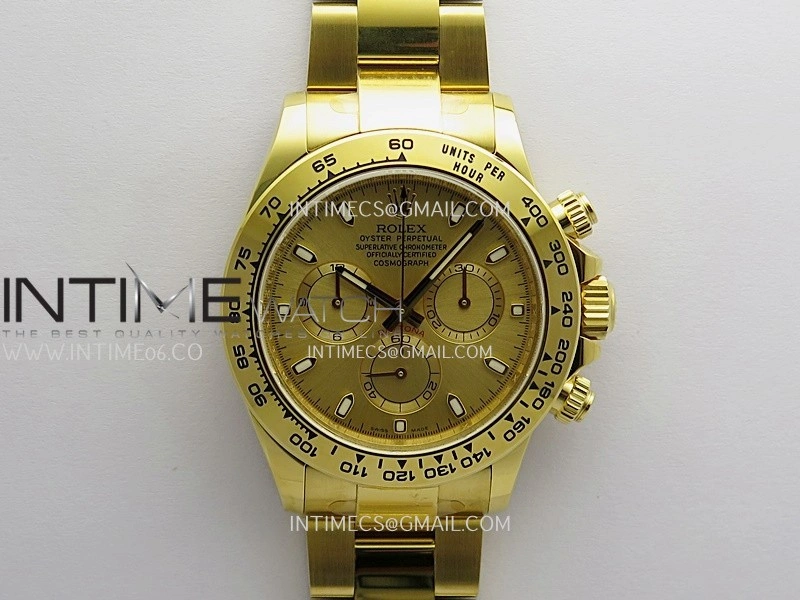 Daytona 116508 904L YG VF 1:1 Best Edition YG Dial Stick Marker On 904L YG Bracelet DD4130