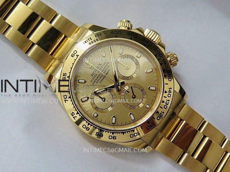 Daytona 116508 904L YG VF 1:1 Best Edition YG Dial Stick Marker On 904L YG Bracelet DD4130