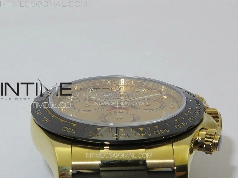 Daytona 116518LN YG APSF Best Edition YG Dial Crystals Markers On Rubber Strap Slim A7750