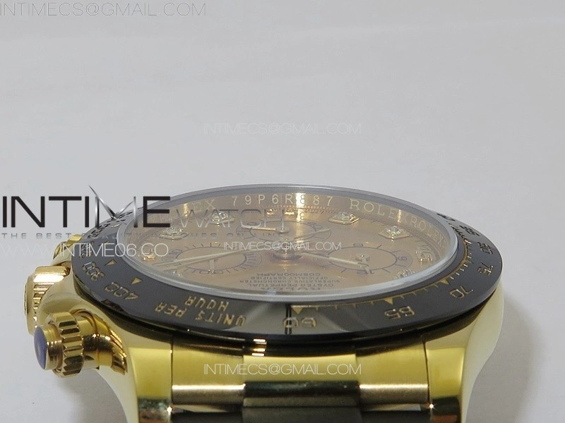 Daytona 116518LN YG APSF Best Edition YG Dial Crystals Markers On Rubber Strap Slim A7750