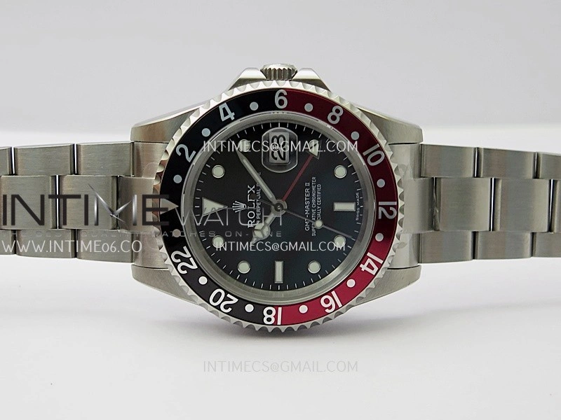 GMT-Master 16710 Black Red SS BP Best Edition Black Dial On Oyster Bracelet Super Clone 3186