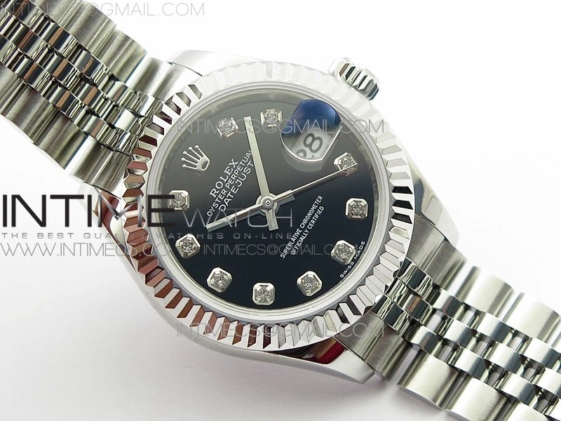 Datejust 28mm 279174 SS BP Best Edition Black Crystal Markers Dial on SS Jubilee Bracelet ETA2671