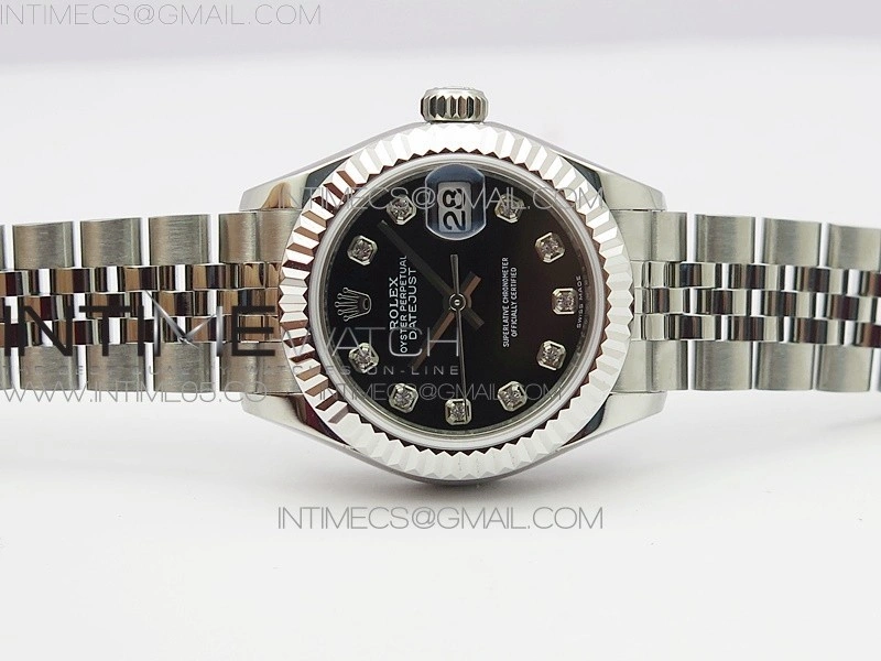 Datejust 28mm 279174 SS BP Best Edition Black Crystal Markers Dial on SS Jubilee Bracelet ETA2671