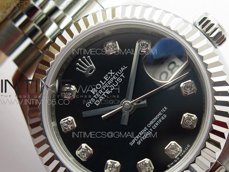 Datejust 28mm 279174 SS BP Best Edition Black Crystal Markers Dial on SS Jubilee Bracelet ETA2671